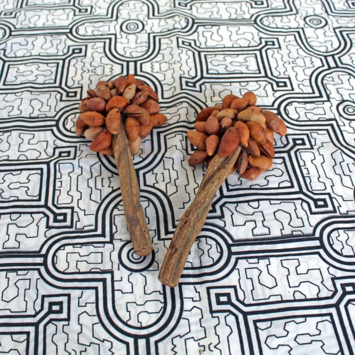 Seed Rattle ~ Maraca ( 40 Seeds ) | Handle part made from Amazon Rainforest Wood