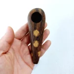 Ceremonial Pipe Made of Madera Negra | Hand Carved | With a piece of Amazon Rainforest Wood | 12 cm.