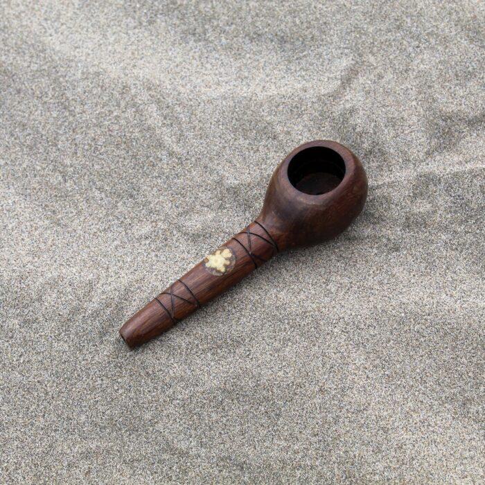 Ceremonial Pipe Made of Madera Negra | Hand Carved | With a piece of Amazon Wood | 12 cm.