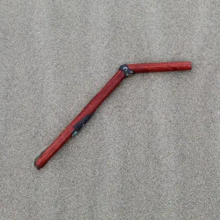 Tepi Applicator made of Palo Sangre | Decorate Peruvian Turquoise, A piece of Amazon Rainforest Wood, Huni Kuin beads and Snake relief