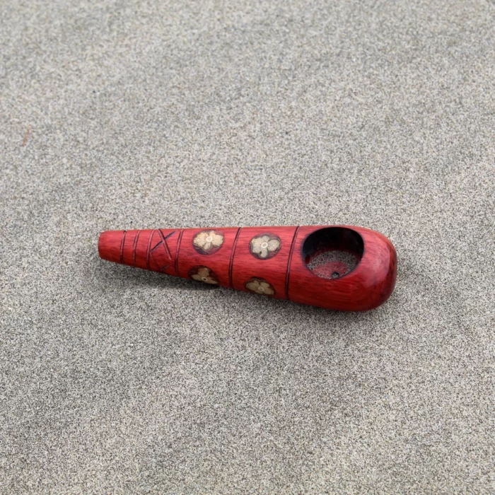 Shamanic Ceremonial Pipe Made of Palo Sangre | Hand Carved