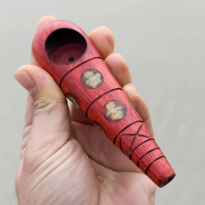 Shamanic Ceremonial Pipe Made of Palo Sangre | Hand Carved