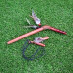 Kuripe Tepi Set | Necklace Kuripe | Made of Palo Sangre | Decorated with Aya Vine, Domestic Feather and Peruvian Turquoise