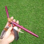 Rose Wood Tepi Applicator | Decorated with Peruvian Turquoise and Domestic Feather