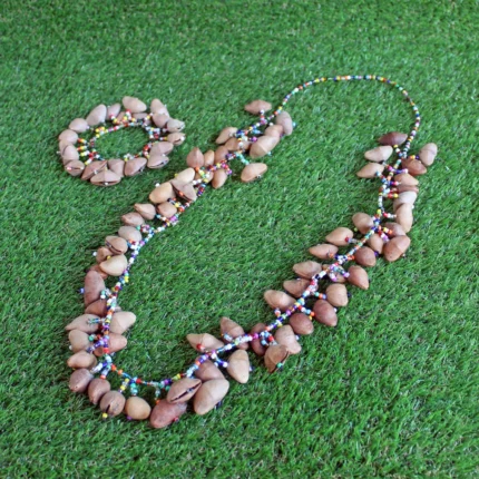 Seed Necklace and Bracelet Rattle ~ Maracas | Traditional Amazon Instrument From Peru | 115 cm : 45 Inches