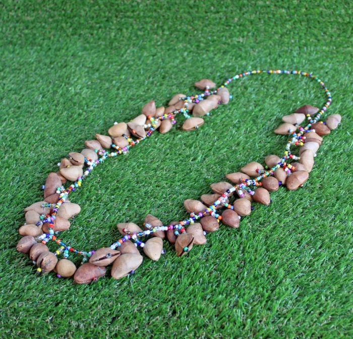 Seed Necklace and Bracelet Rattle ~ Maracas | Traditional Amazon Instrument From Peru | 115 cm : 45 Inches