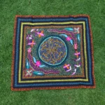 Shipibo Altar Cloth made by Shipibo Female Shaman | 75 cm x 69 cm | Shipibo Embroidery