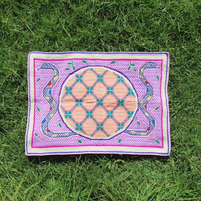 Shipibo Altar Cloth made by Shipibo Female Shaman | 55 cm x 44 cm | Shipibo Embroidery