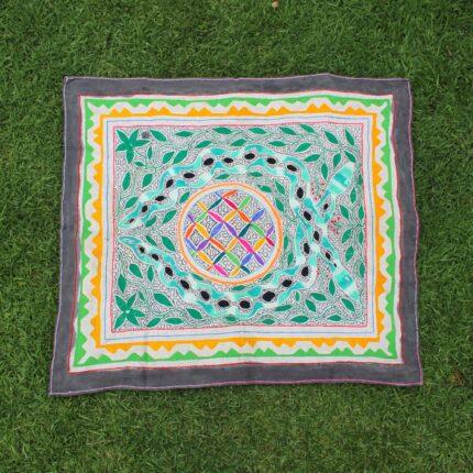 Shipibo Altar Cloth made by Shipibo Female Shaman | 82 cm x 72 cm | Shipibo Embroidery