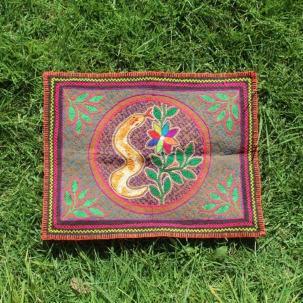 Shipibo Altar Cloth made by Shipibo Female Shaman | 43 cm x 34 cm | Shipibo Embroidery