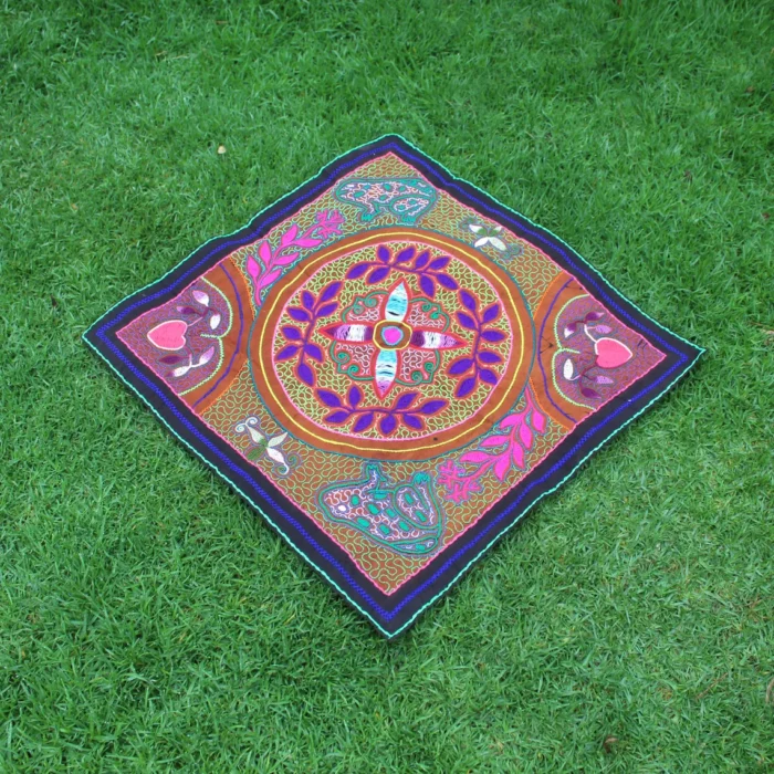 Shipibo Altar Cloth made by Shipibo Female Shaman | 69 cm x 67 cm | Shipibo Embroidery