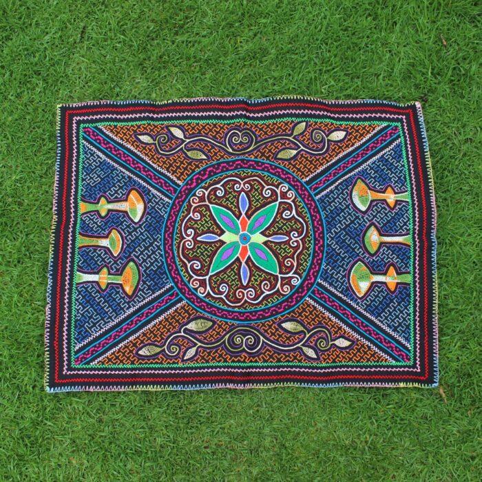 Shipibo Altar Cloth made by Shipibo Female Shaman | 81 cm x 61 cm | Shipibo Embroidery