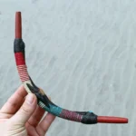 Tepi Applicator made of Palo Sangre | Decorated with Chambira ( 100% Organic Rope ) and A piece of Amazon Rainforest Wood