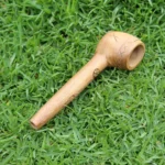 Handmade Tobacco Pipe Made of Moana | Mapacho Pipe | Hand Carved | With a piece of Aya Vine