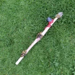 Ceremonial Pipe ( Calumet ) Made of Llama Bone | Decorated with Clear Quartz, Peruvian Turquoise Turtle, Snake, Eagle and Jaguar