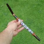 Chonta Wood Tepi Applicator | Decorate Peruvian Turquoise, A piece of Aya Vine and Shipibo Fabric