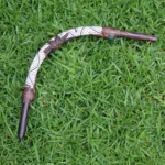 Tepi Applicator made of Chonta Wood | Decorated with Shipibo Pattern, a piece of Aya Vine and Peruvian Turquoise