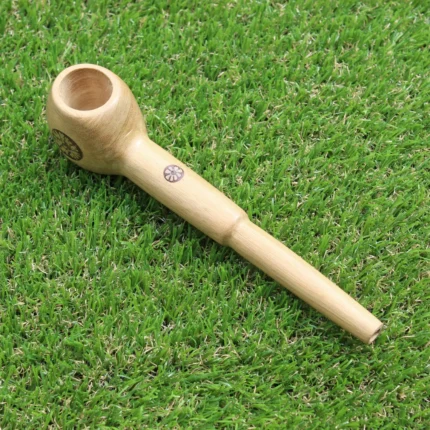 Handmade Tobacco Pipe | Made of Mauna Wood | Decorated with Aya Vine