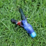 Hummingbird Kuripe Self Applicator Made of Machu Picchu Stone and Peruvian Turquoise