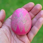 Peruvian Rattle | Egg Shaped | Little Head Shipibo Shamanic Ceremonial Shaman Rattle | Head Diameter average 5 - 6 cm.