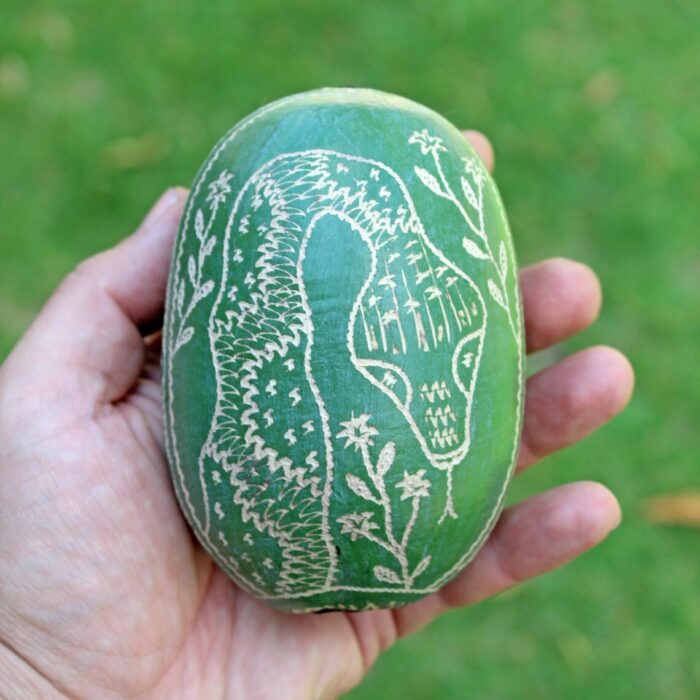 Medium Head Egg Shaped Ceremonial Shaman Rattle from Peru | Shipibo Shamanic Ceremonial | Head Diameter average 7 - 8 cm.