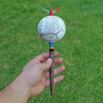 Medium Head Shaman Rattle Shipibo Shamanic Ceremonial Hand Made Maracas ( Shamanic Rattle ) From Peru Head Diameter average 7 - 8 cm.