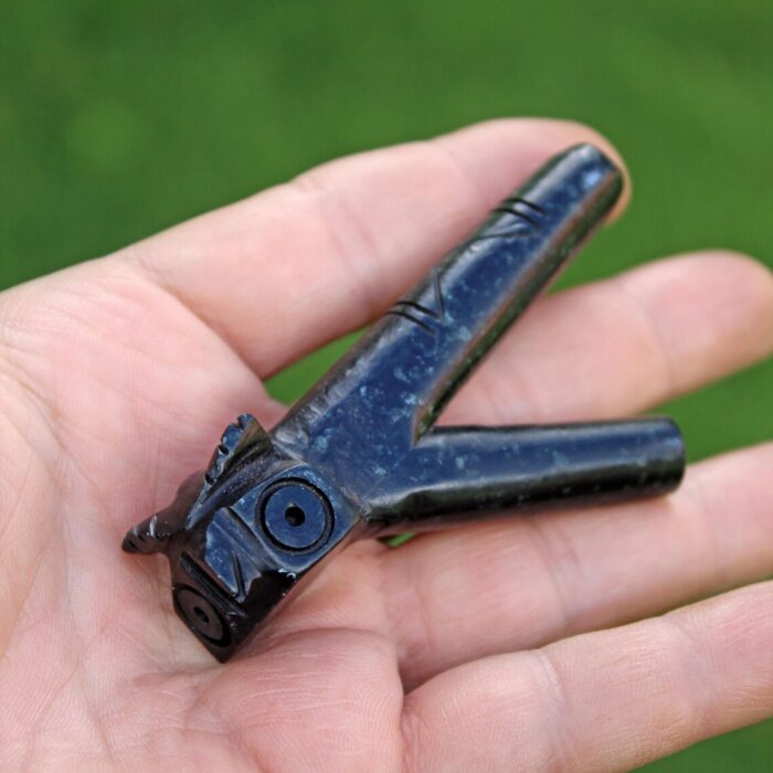 Owl Stone Kuripe Self Applicator | Washable | Made of Machu Picchu Stone | Washable