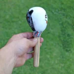 Peruvian Shamanic Ceremonial Rattle ( Maracas ) | Handle part made of Aya Vine | Jaguar and Chakana Hand Painted | Decorated with Watana