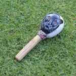 Peruvian Shamanic Ceremonial Rattle ( Maracas ) | Handle part made of Aya Vine | Jaguar and Chakana Hand Painted | Decorated with Watana