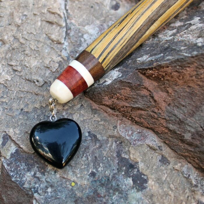 Peruvian Shamanic Ceremonial Shaman Rattle - Maracas | Decorated with Onix, %100 Organic Rope and Macaw Feather | Handle part made of Aya Vine