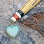 Peruvian Ceremonial Shaman Rattle - Maracas | Decorated with Green Jade, %100 Organic Rope and Macaw Feather | Handle part made of Aya Vine