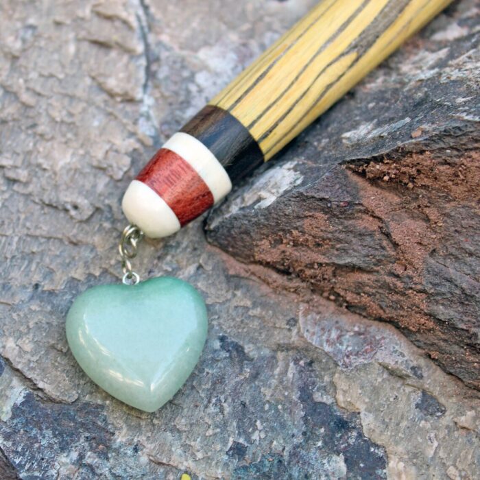 Peruvian Ceremonial Shaman Rattle - Maracas | Decorated with Green Jade, %100 Organic Rope and Macaw Feather | Handle part made of Aya Vine