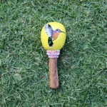 Peruvian Ceremonial Shaman Rattle ( Maracas ) | Handle part made of Aya Vine | Hummingbird Hand Painted | Decorated with Watana