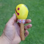 Peruvian Ceremonial Shaman Rattle ( Maracas ) | Handle part made of Aya Vine | Hummingbird Hand Painted | Decorated with Watana