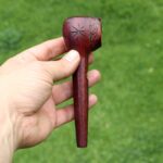 Handmade Tobacco Pipe Made of Rose Wood - Palo Violeta | Mapacho Pipe | Hand Carved | With a piece of Aya Vine