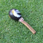 Peruvian Shamanic Ceremonial Rattle ( Maracas ) | Handle part made of Aya Vine | Hummingbird Hand Painted | Decorated with Watana