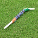 Tepi Applicator made of Bone | Decorated with Shipibo Beads, Peruvian Turquoise and Kambo Frog Figure