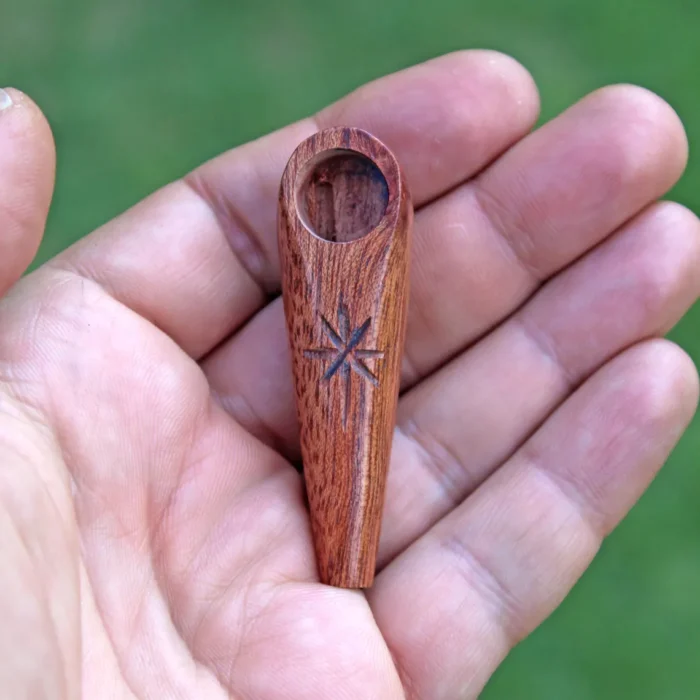 3 Units Ceremonial Pipe Made of Rose Wood, Chonta Wood and Algarrobo