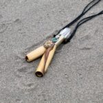 Palo Santo Necklace Kuripe Self Applicator | Decorated with Clear Quartz, Aya Vine and Peruvian Turquoise Stone