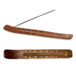 Elegant Curved Wooden Ash Catcher – Handcrafted, Functional, and Stylish Incense Accessory for Serene Spaces