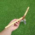 Palo Santo Tepi Applicator | Decorated with Peruvian Turquoise and Domestic Feather