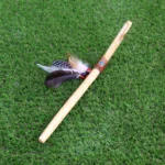 Palo Santo Tepi Applicator | Decorated with Peruvian Turquoise and Domestic Feather