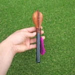 For Solar Plexus Shamanic Rattle | Handle part made of Machu Picchu Stone | Decorated with Domestic Feather | Peruvian Instruments