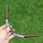 Shipibo Embroidered Tepi Applicator made of Madera Negra | Decorated with Shipibo Embroidery, a piece of Aya Vine and Peruvian Turquoise