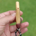 Necklace Kuripe Self Applicator | Made of Palo Santo | Decorated with Black Tourmaline