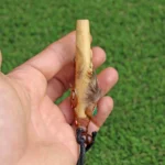 Palo Santo Necklace Kuripe Self Applicator | Decorated with Peruvian Turquoise, Domestic Feather and A piece of Aya Vine