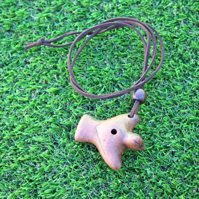Shamanic Condor Whistle Necklace – Handcrafted Clay Pendant for Ceremonial Sound Healing & Calling the Ancestors Spirits