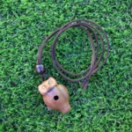 Shamanic Owl Whistle Necklace – Handcrafted Clay Pendant for Ceremonial Sound Healing & Calling the Ancestors Spirits