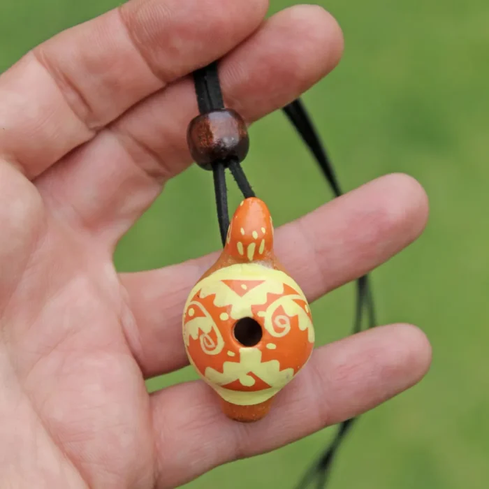 Clay Turle Whistle Necklace