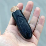 Hapeh Bottle | Made of Machu Picchu Stone | Decorated with Triple (K'intu) Coca Leaf Pattern | Washable